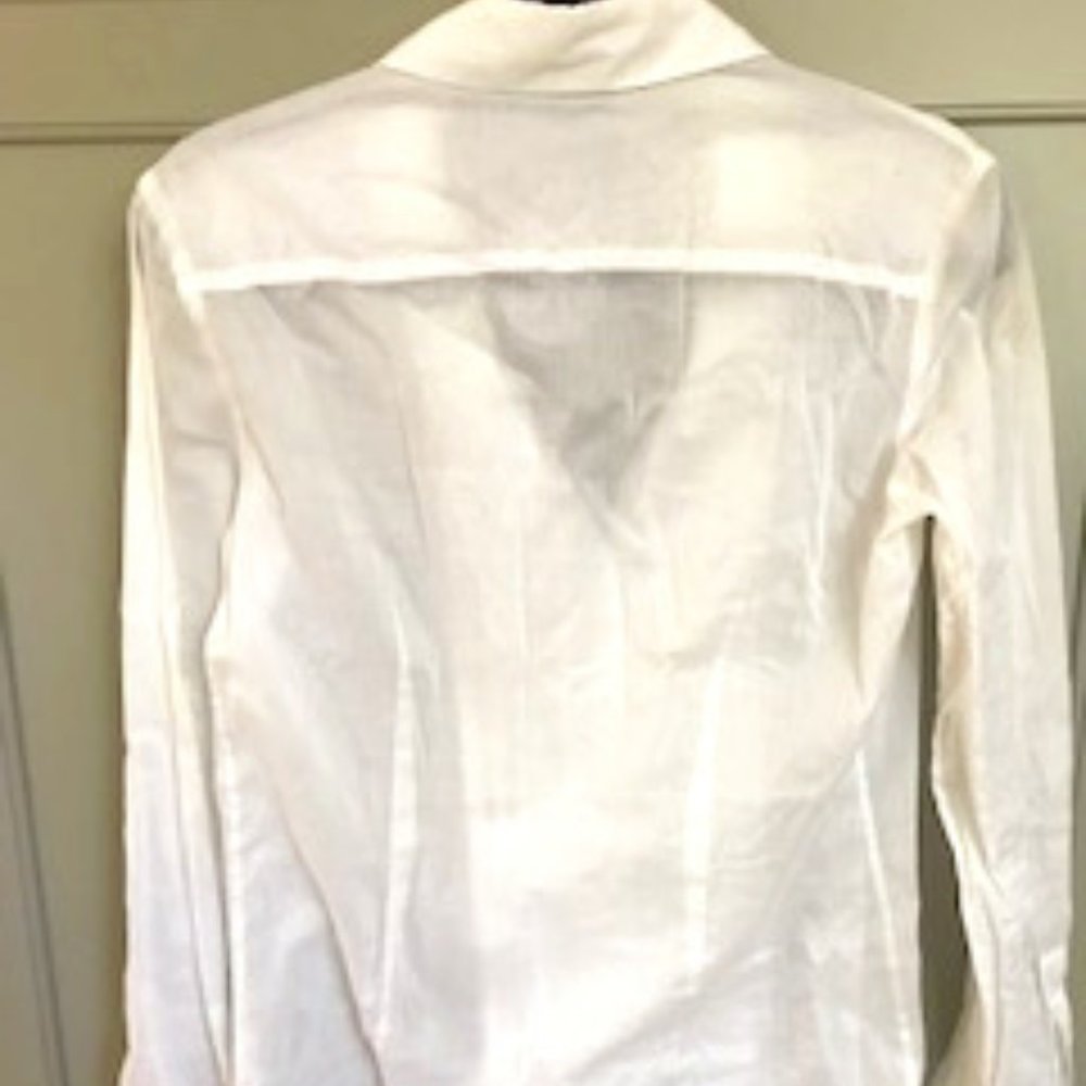 NWOT Theory 100% Cotton Sheer Blouse - Picture 3 of 8